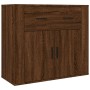 Credenza Rovere Marrone in Legno Multistrato