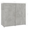 Credenza Grigio Cemento 80x36x75 cm in Legno Multistrato