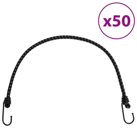 Corde Elastiche con Strisce Riflettenti e Ganci 50 pz 59 cm