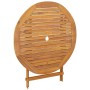 Set Pranzo da Giardino 5 pz Beige in Tessuto e Legno Massello