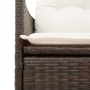 Set Bistrò 3 pz con Cuscini Marrone in Polyrattan