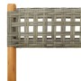 Set Pranzo da Giardino 5pz Grigio Polyrattan e Legno Massello