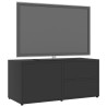 Mobile Porta TV Grigio 80x34x36 cm in Legno Multistrato