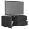 Mobile Porta TV Grigio 80x34x36 cm in Legno Multistrato