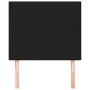Testiera 2 pz Nera 80x5x78/88 cm in Tessuto