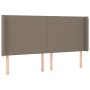 Testiera ad Orecchio Tortora 183x16x118/128 cm in Tessuto