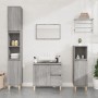 Set Mobili da Bagno 3 pz Grigio Sonoma in Legno Multistrato