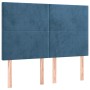 Letto a Molle con Materasso e LED Blu Scuro 140x200 cm