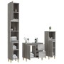 Set Mobili da Bagno 3 pz Grigio Sonoma in Legno Multistrato