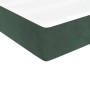 Giroletto a Molle con Materasso Verde Scuro 140x200 cm Velluto