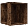 Tavolino da Salotto Rovere Fumo 33x33x34,5 cm Legno Multistrato