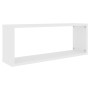 Mensole Parete a Cubo 6pz Bianche 60x15x23 cm Legno Multistrato