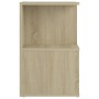 Comodini 2pz Rovere Sonoma 35x35x55 cm in Legno Multistrato