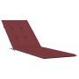 Cuscino per Sdraio Rosso Vino Mélange (75+105)x50x3 Tessuto