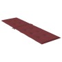 Cuscino per Sdraio Rosso Vino Mélange (75+105)x50x3 Tessuto