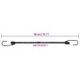 Corde Elastiche con Strisce Riflettenti e Ganci 10 pz 46 cm