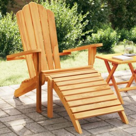 Sedia Giardino Adirondack con Poggiapiedi Legno Massello Teak