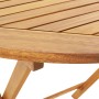 Set Pranzo da Giardino 5pz Crema in Tessuto e Legno Massello