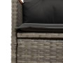 Set da Bistrò 3 pz con Cuscini Grigio in Polyrattan