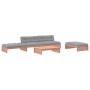 Set Divani Giardino 5 pz con Cuscini Legno Massello di Douglas