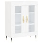 Credenza Bianca 69,5x34x180 cm in Legno Multistrato