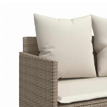 Set Divano da Giardino 5 pz con Cuscini Beige in Polyrattan