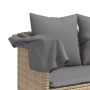 Set Divano da Giardino 5 pz con Cuscini Beige in Polyrattan