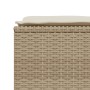 Set Divano da Giardino 5 pz con Cuscini Beige in Polyrattan