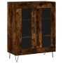 Credenza Rovere Fumo 69,5x34x180 cm in Legno Multistrato