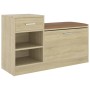 Panca Porta Scarpe Rovere Sonoma 94,5x31x57cm Legno Multistrato