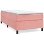 Giroletto a Molle con Materasso Rosa 90x190 cm in Velluto