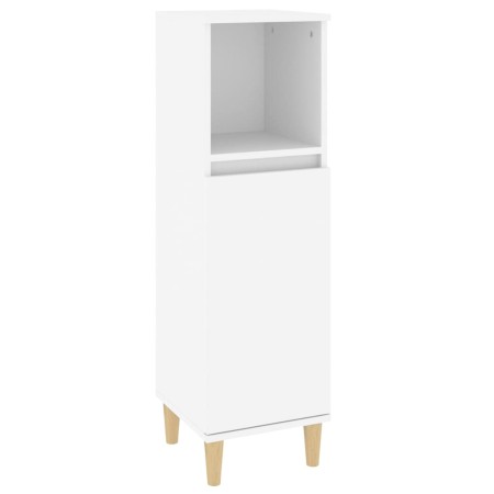 Set Mobili da Bagno 3 pz Bianco in Legno Multistrato