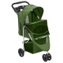 Passeggino per Cani Pieghevole Verde 80x46x98cm Tessuto Oxford