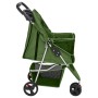 Passeggino per Cani Pieghevole Verde 80x46x98cm Tessuto Oxford