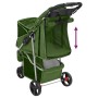 Passeggino per Cani Pieghevole Verde 80x46x98cm Tessuto Oxford