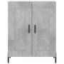 Credenza Grigio Cemento 69,5x34x180 cm in Legno Multistrato