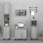 Set Mobili da Bagno 3 pz Grigio Sonoma in Legno Multistrato