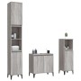 Set Mobili da Bagno 3 pz Grigio Sonoma in Legno Multistrato