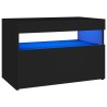 Mobile Porta TV con Luci LED Nero 60x35x40 cm