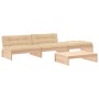 Set Divani da Giardino 4 pz con Cuscini in Legno Massello