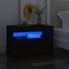 Mobile Porta TV con Luci LED Nero 60x35x40 cm