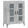 Credenza Grigio Cemento 69,5x34x180 cm in Legno Multistrato