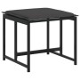Set da Pranzo da Giardino 13 pz con Cuscini Nero in Textilene