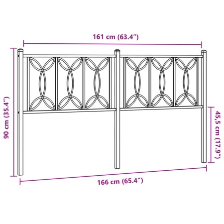 Testiera in Metallo Bianco 160 cm