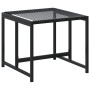 Set da Pranzo da Giardino 11 pz in Polyrattan Nero