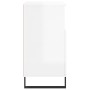 Credenze 2 pz Bianco Lucido in Legno Multistrato