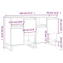 Credenze 2 pz Bianco Lucido in Legno Multistrato