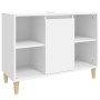 Set Mobili da Bagno 3 pz Bianco in Legno Multistrato