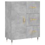 Credenza Grigio Cemento 69,5x34x180 cm in Legno Multistrato