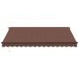 Tenda da Sole Retrattile Manuale con LED Marrone 400x300 cm